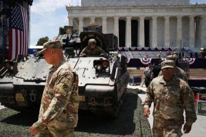 4 de julio, Donald Trump hizo una exhibición de su poderío militar 