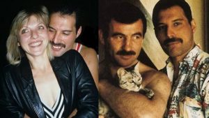 Freddie Mercury, junto a Mary Austin y Jim Hutton