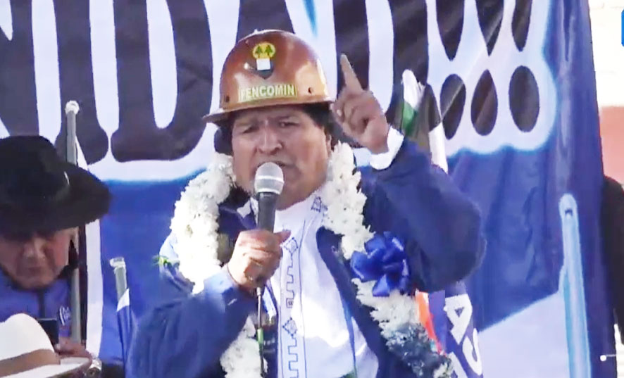 Morales dice que ‘no es tiempo de pensar en elecciones’ e insta a defender al gobierno de Luis Arce