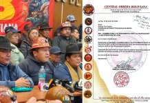 Planteamiento de pacificación de la COB tiene ocho ejes, incluyendo compromiso de no privatización